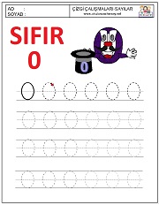 okul öncesi 6 sayısı çizgi çalışması